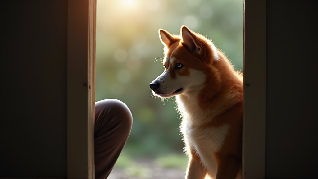 Chien adopté rayonnant dans un parc - symbole d'espoir et de nouvelle vie