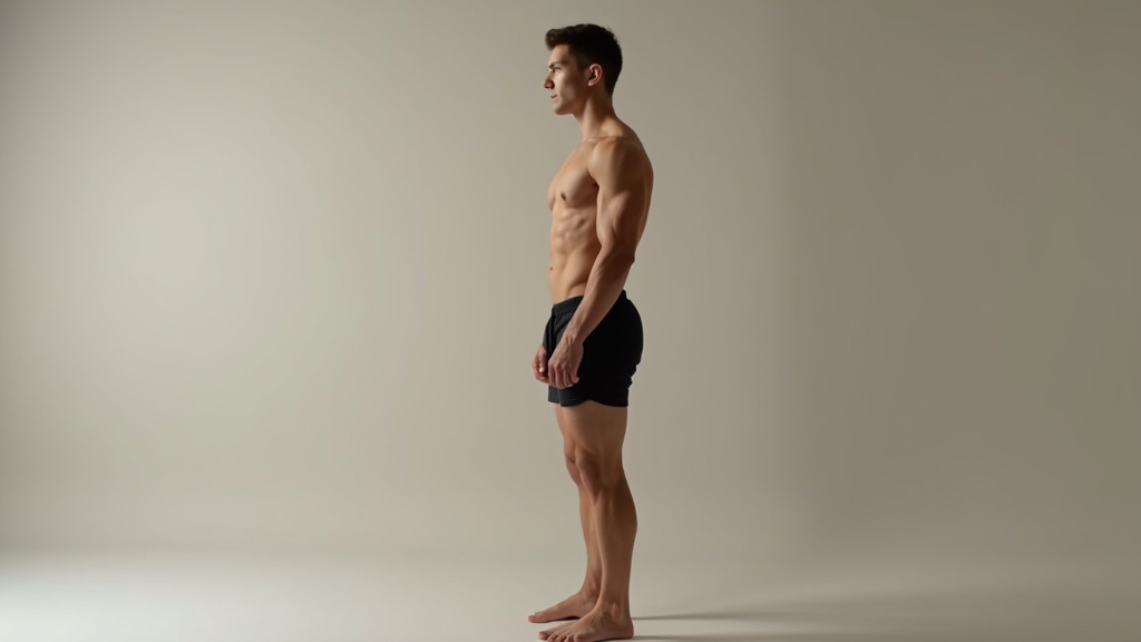 Athlète mésomorphe en train de s'entraîner dans une salle de sport moderne