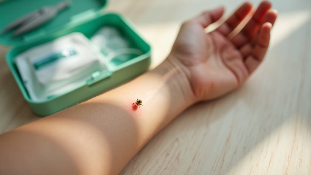 Illustration des gestes d'urgence en cas de piqûre d'abeille grave