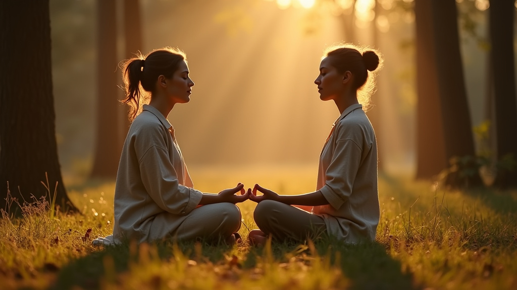 Pratique tantrique - personne méditant en position de lotus avec des bougies autour